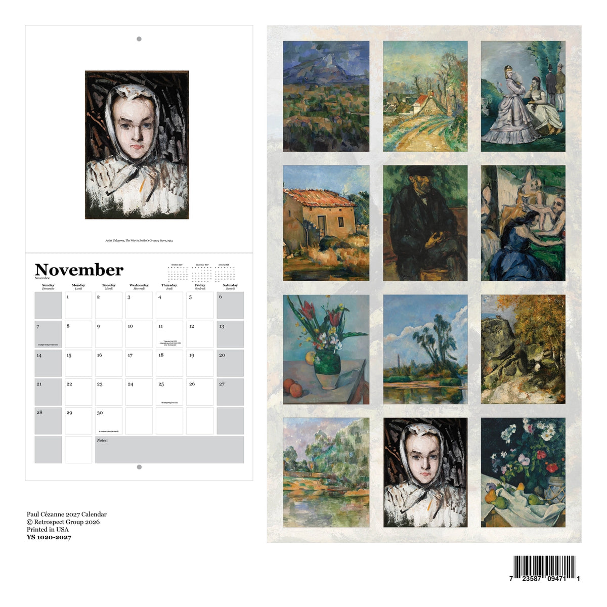 2027 Paul Cezzane Wall Calendar