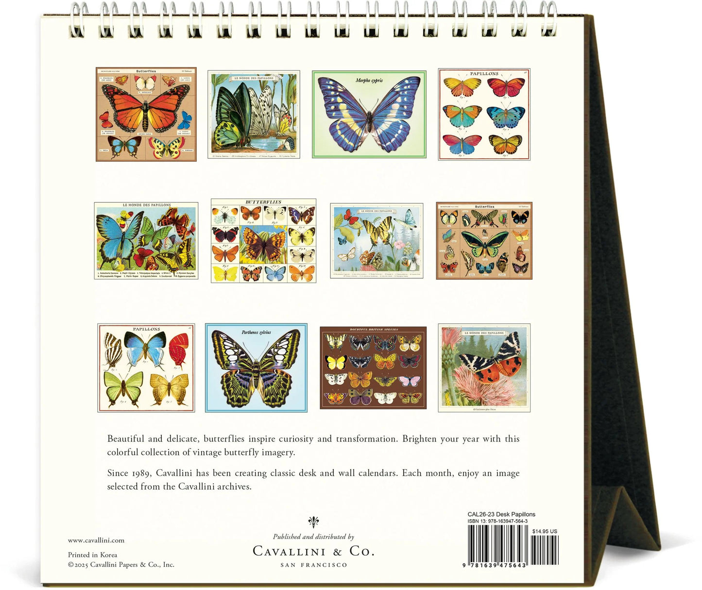 Butterflies 2026 Desk Calendar