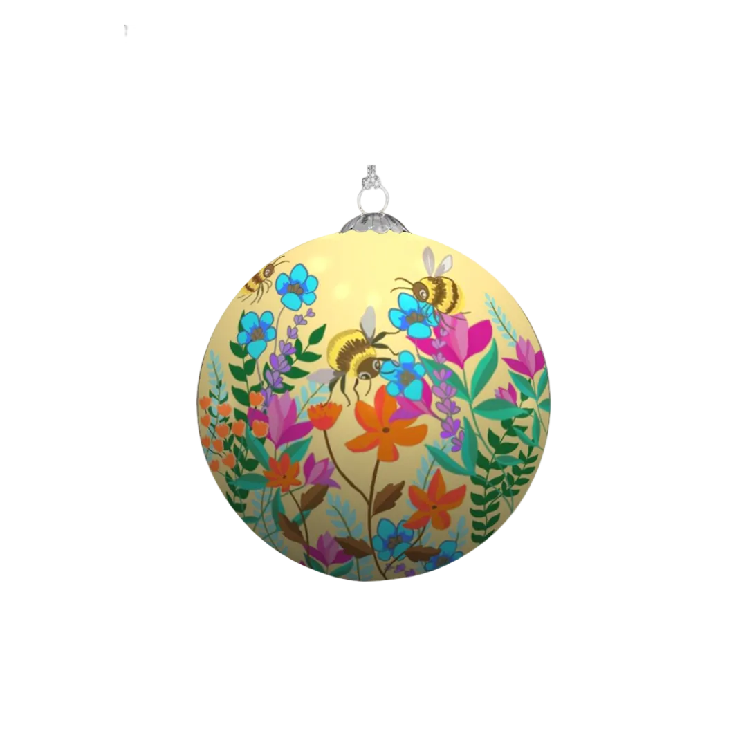 Bee Garden Collection Hand Painted Ornaments, Set of 6