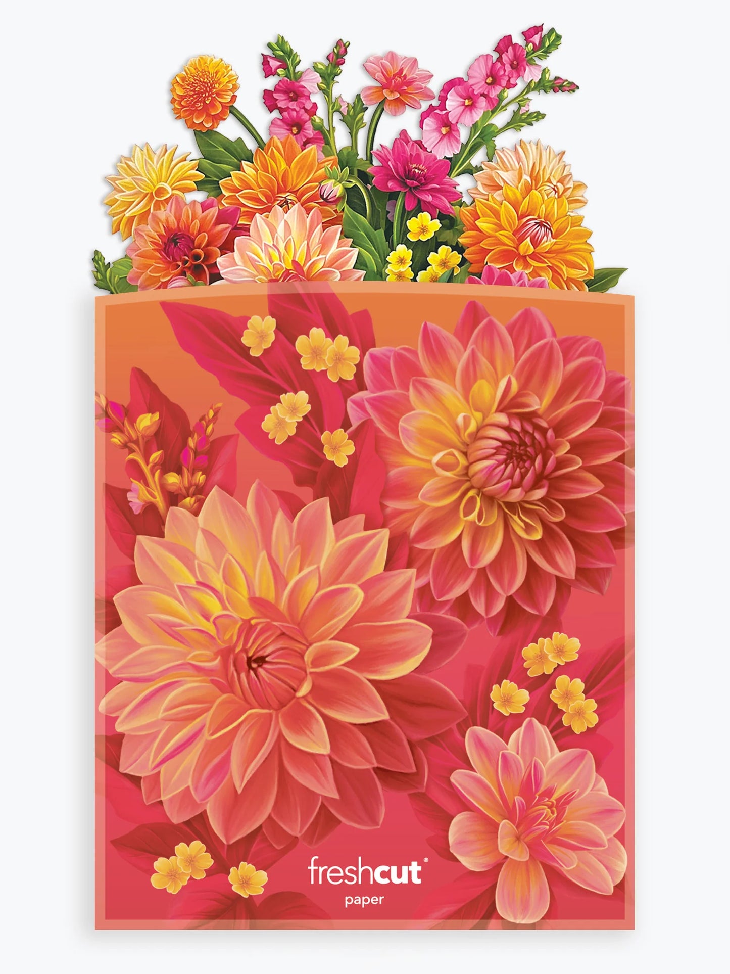Dahlia Sunrise Pop Up Card