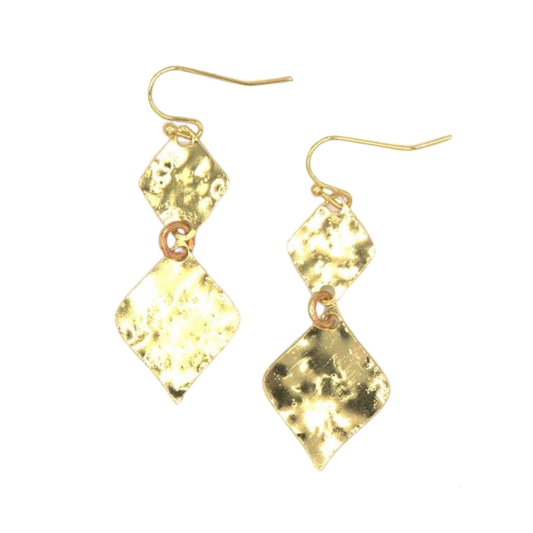Hammered Rhombus Earrings