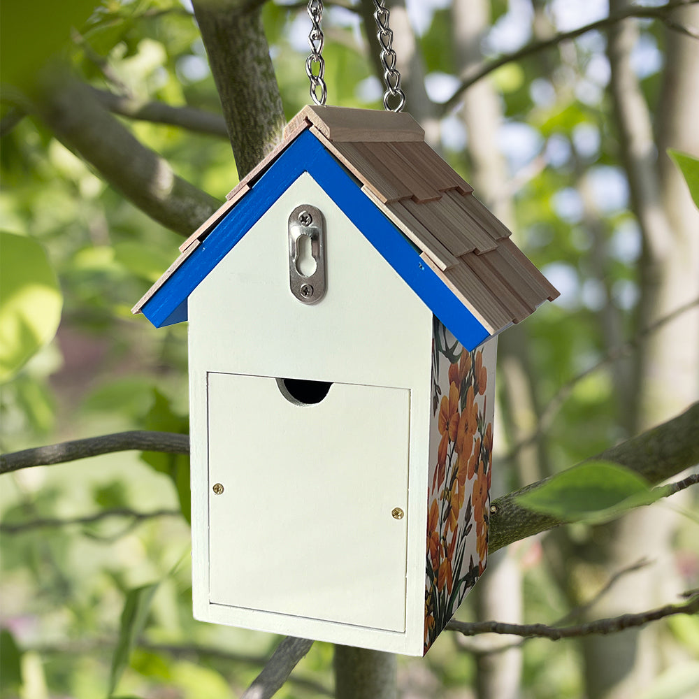 Bluebirds and Camellia Birdhouse