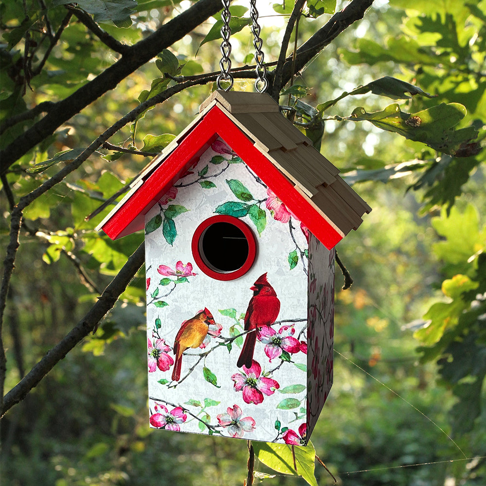 Cardinals & Dogwood Birdhouse