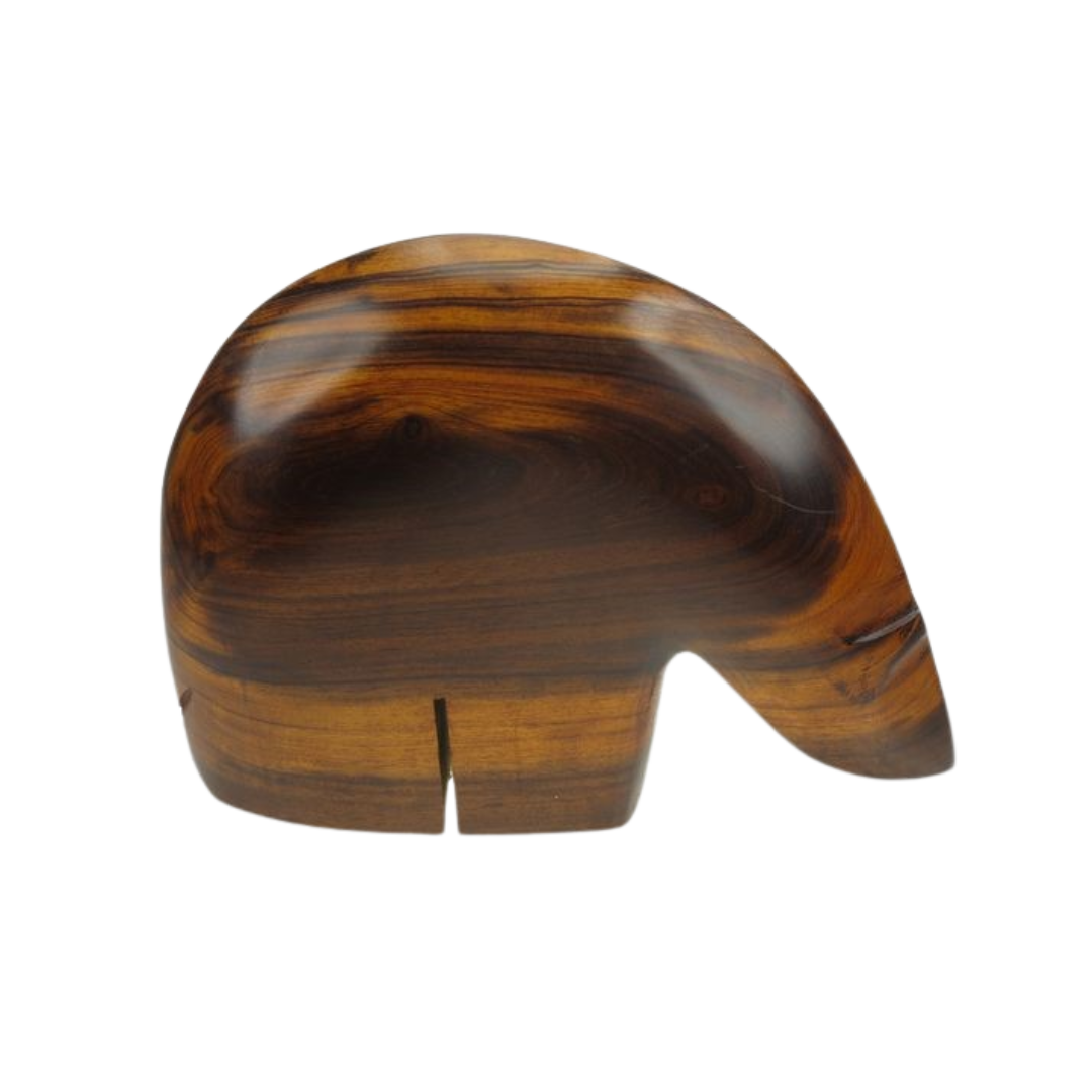 Small Navajo Bear Hand Carved Wooden Sculpture