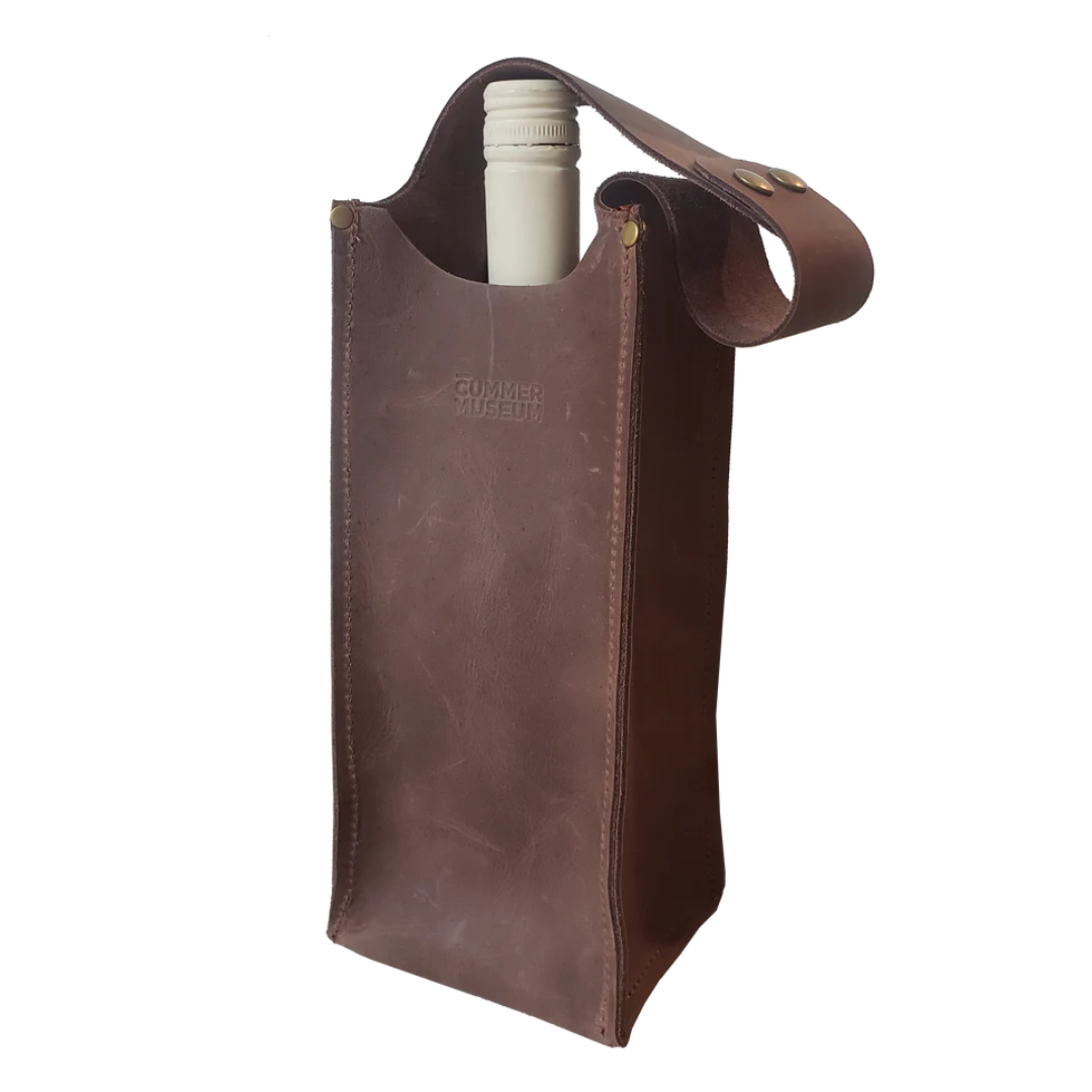 Cummer Museum Leather Wine Tote