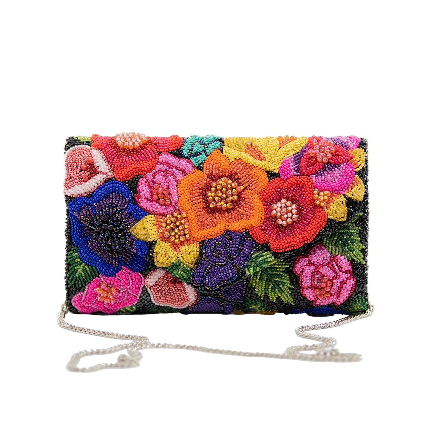 Floral Beauty Beaded Clutch