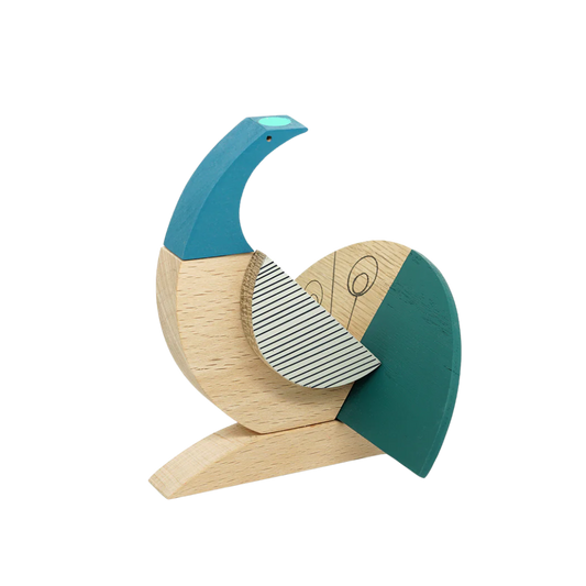 Peacock Wooden Magnet Toy