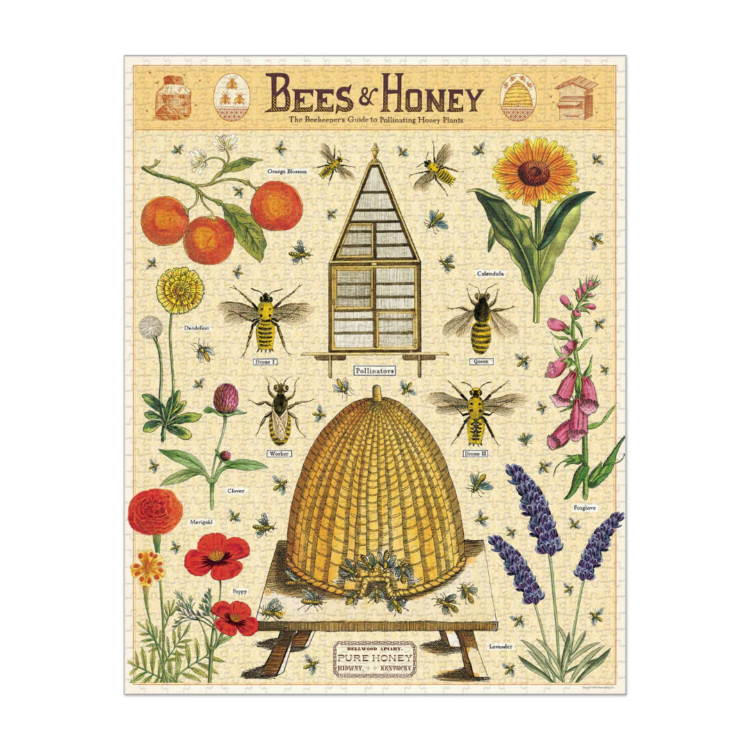 Bees & Honey 1000 Piece Vintage Puzzle