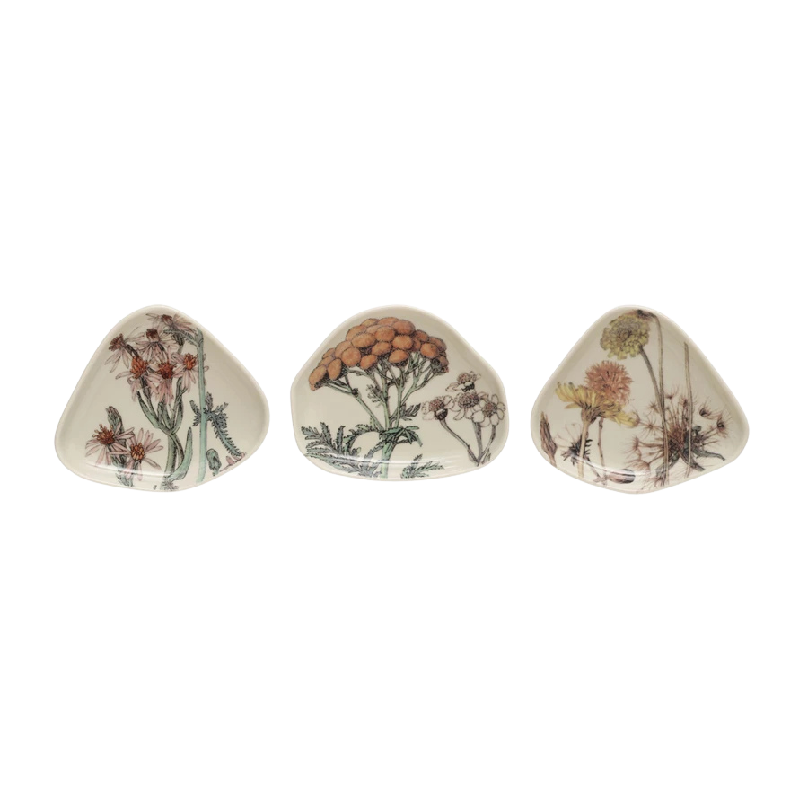 Floral Stoneware Bowls