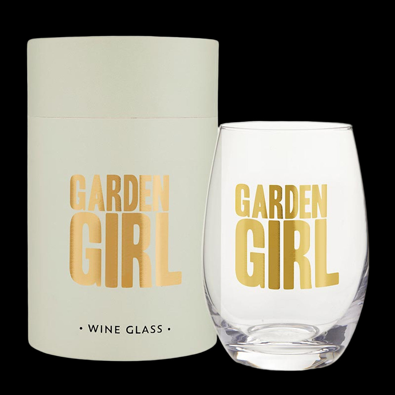 Stemless Wine Glass - Garden Girl