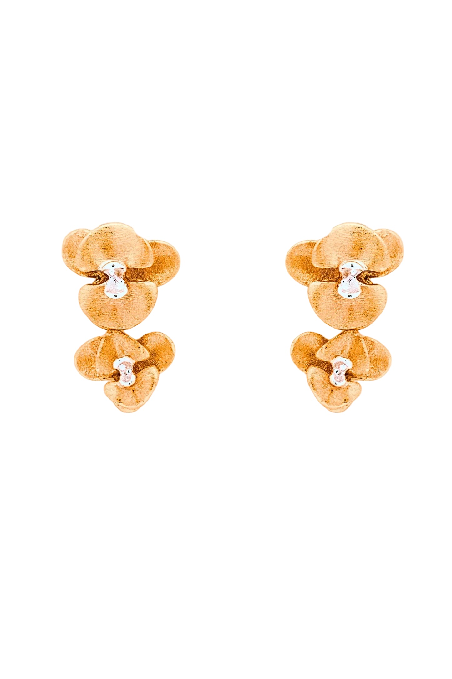 Orchid Gold Stud Earrings