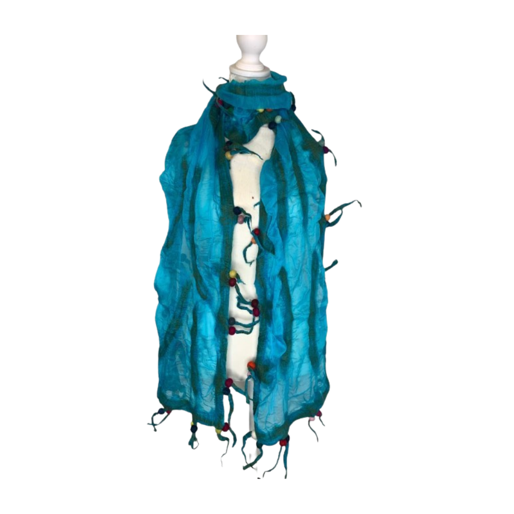 Fun & Funky Scarf - Turquoise
