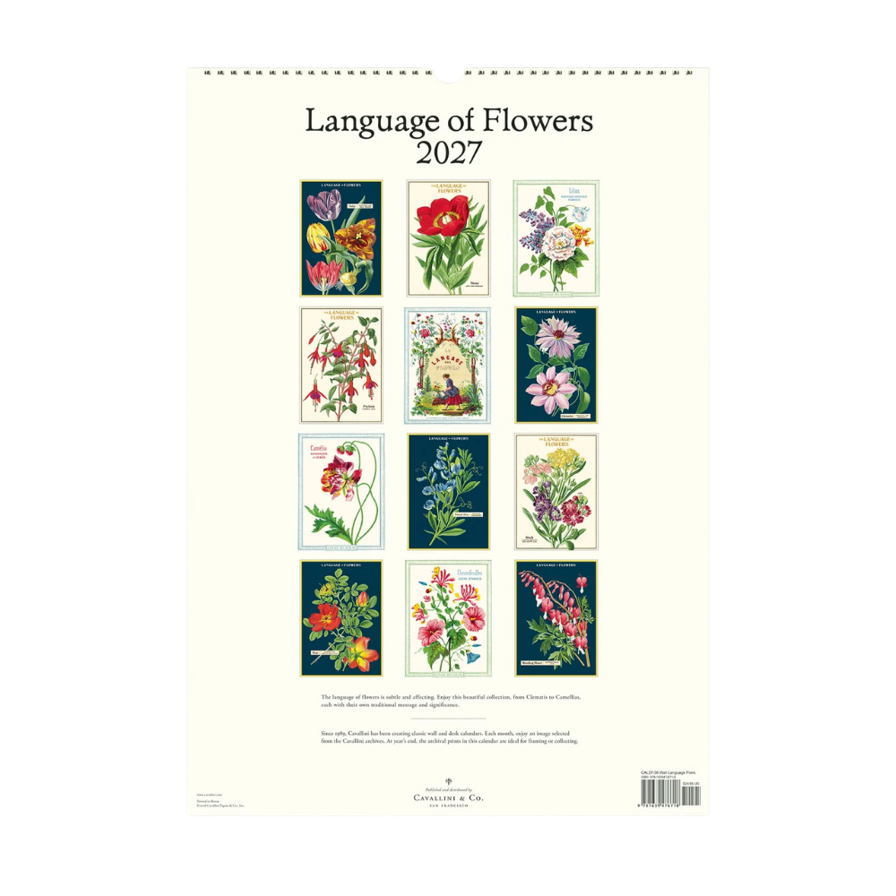 Language of Flowers 2027 Wall Calendar