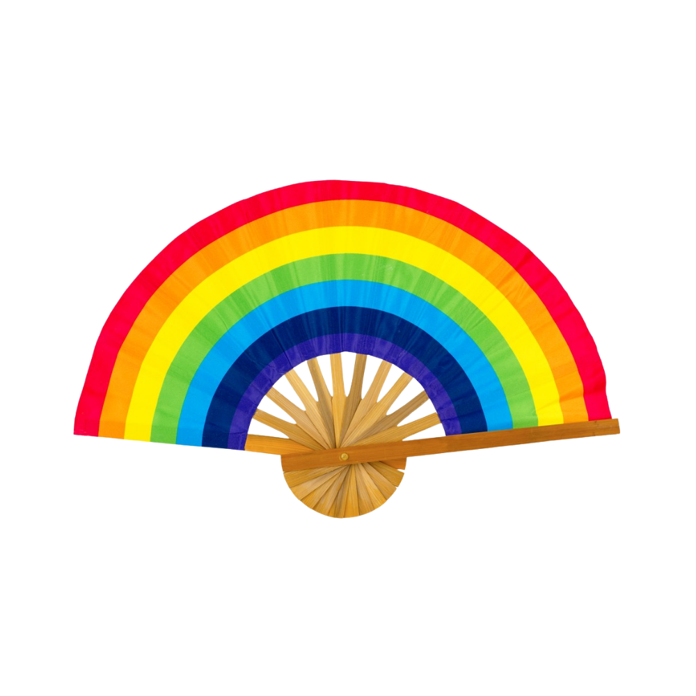 Rainbow Hand Fan