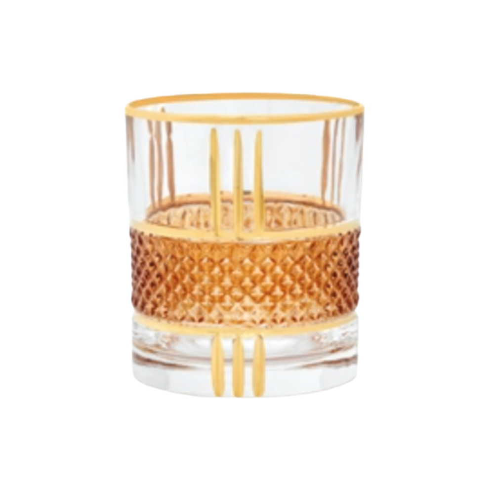 Brillante Ambra Venetian Rocks Glass