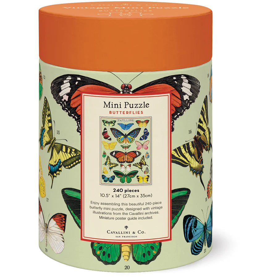 Butterflies 240 Piece Vintage Mini Puzzle