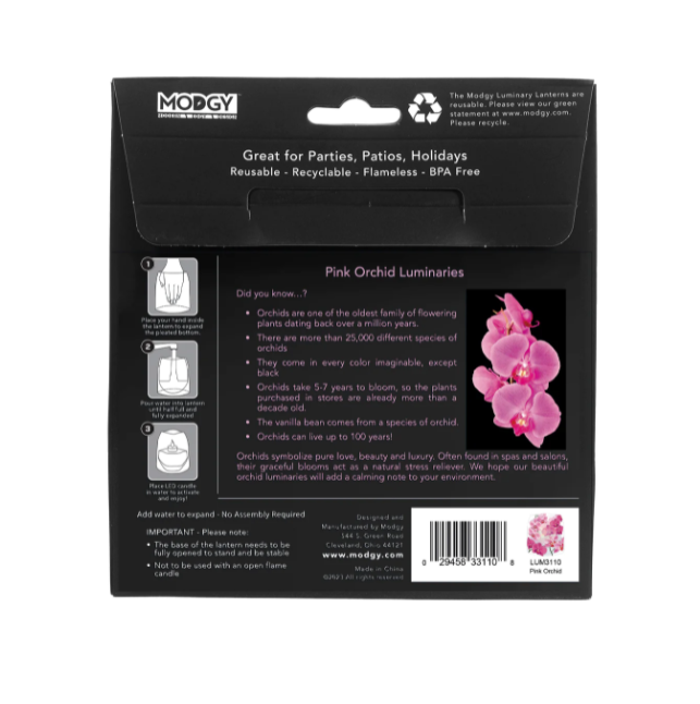 Pink Orchid Luminaries