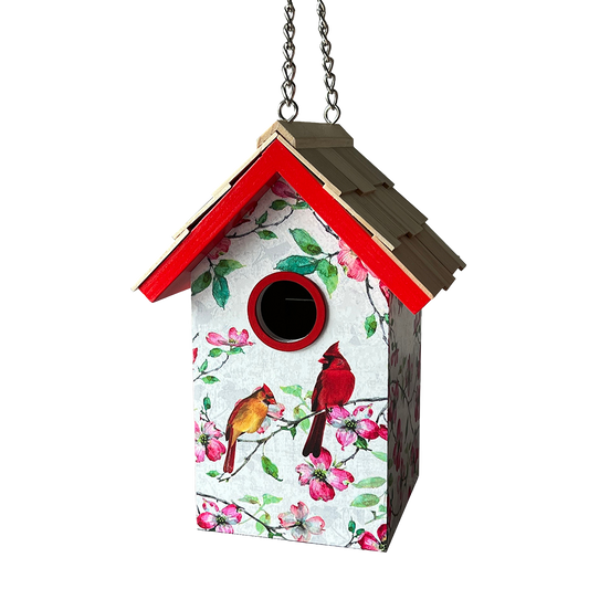 Cardinals & Dogwood Birdhouse
