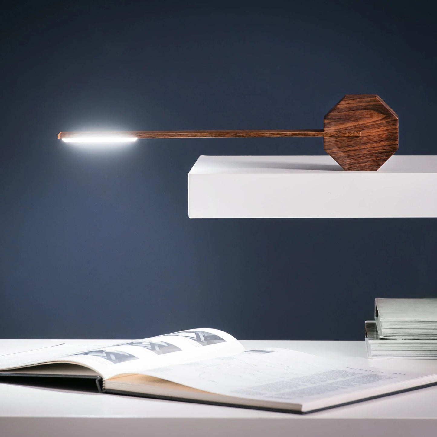 Octagon One Portable Desk Lamp - Walnut