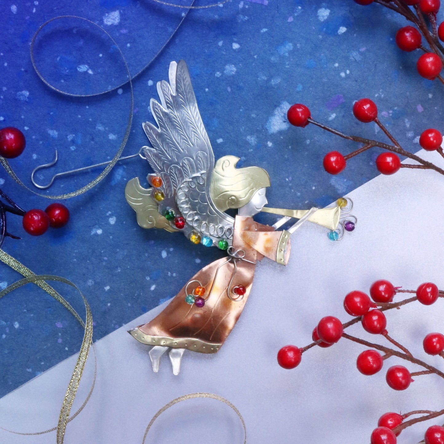 Trumpet Angel Ornament