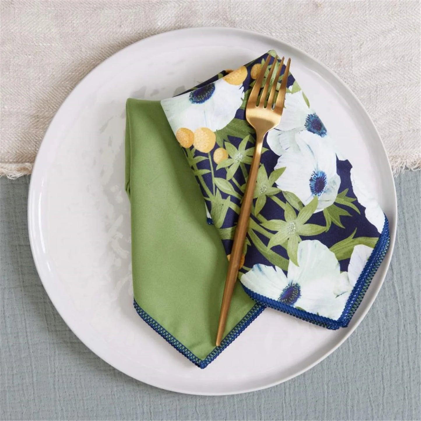 Anemone Poppy Eco-Friendly Dinner Napkins - Set of 6