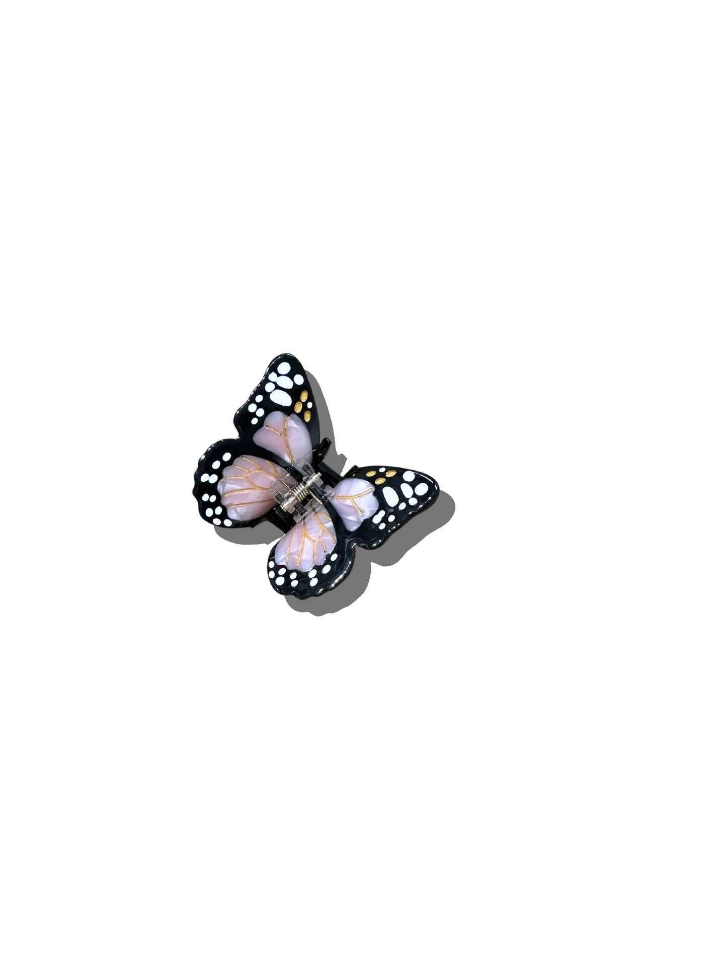 Mini Monarch Butterfly Hand-painted Claw Hair Clip