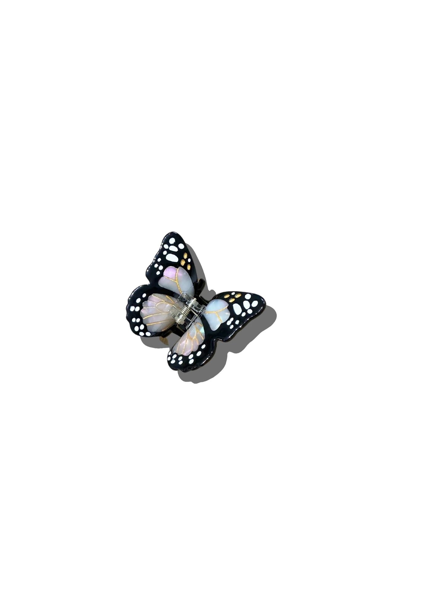 Mini Monarch Butterfly Hand-painted Claw Hair Clip