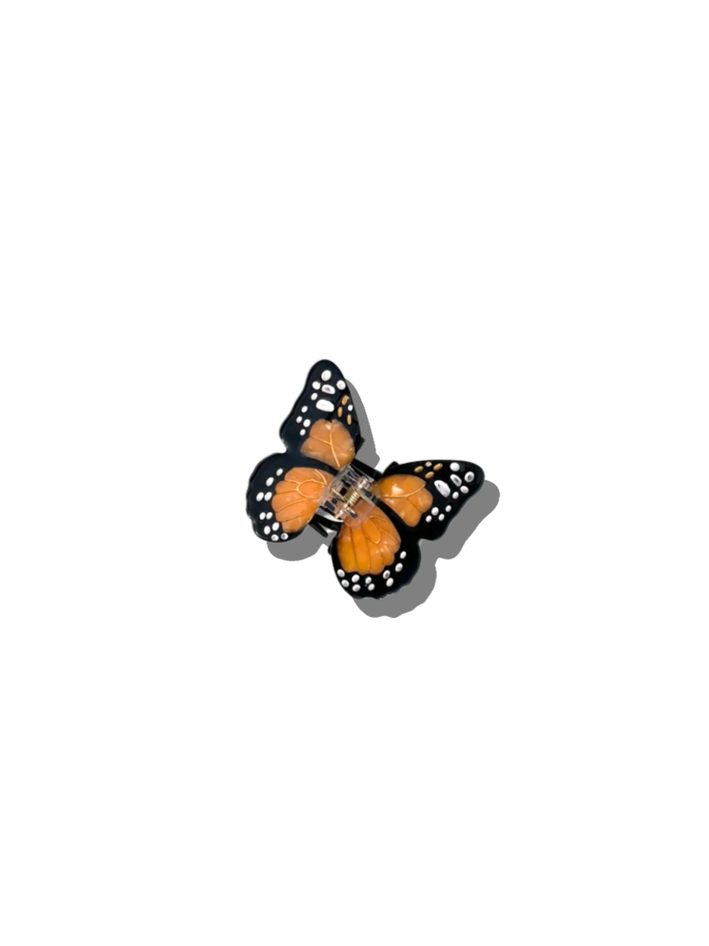 Mini Monarch Butterfly Hand-painted Claw Hair Clip