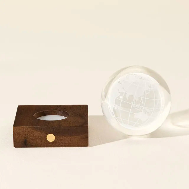 Amber Crystal Light - World Globe