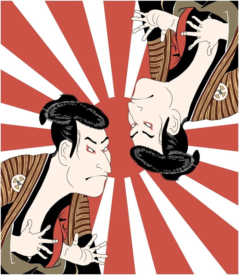 Printed Japanese Dishcloth - Kabuki