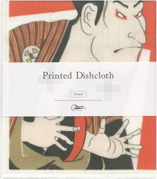 Printed Japanese Dishcloth - Kabuki