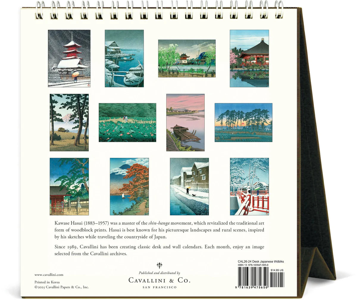 Japanese Woodblocks 2026 Desk Calendar