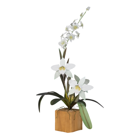 Cattleya / Dendrobium Orchid Sculpture