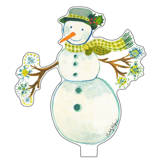 Gingham Snowman Holiday Decor
