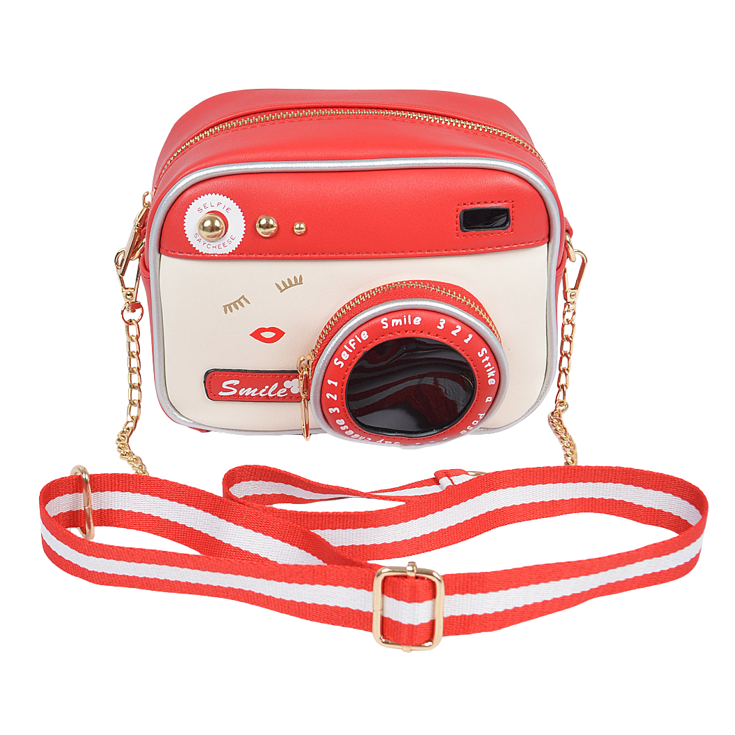 Red Camera Crossbody Clutch