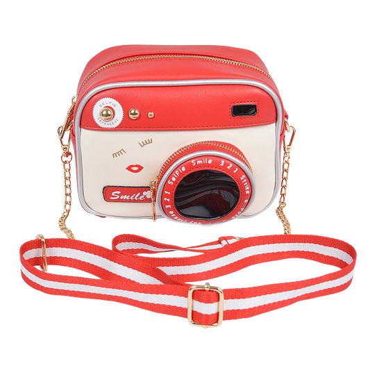 Red Camera Crossbody Clutch
