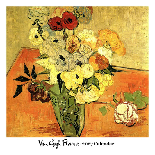 2027 Van Gogh Flowers Wall Calendar
