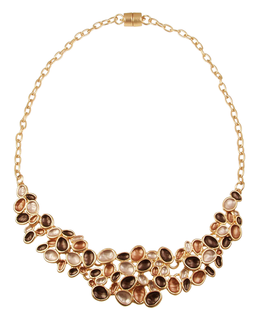 Coffee Pebble Necklace