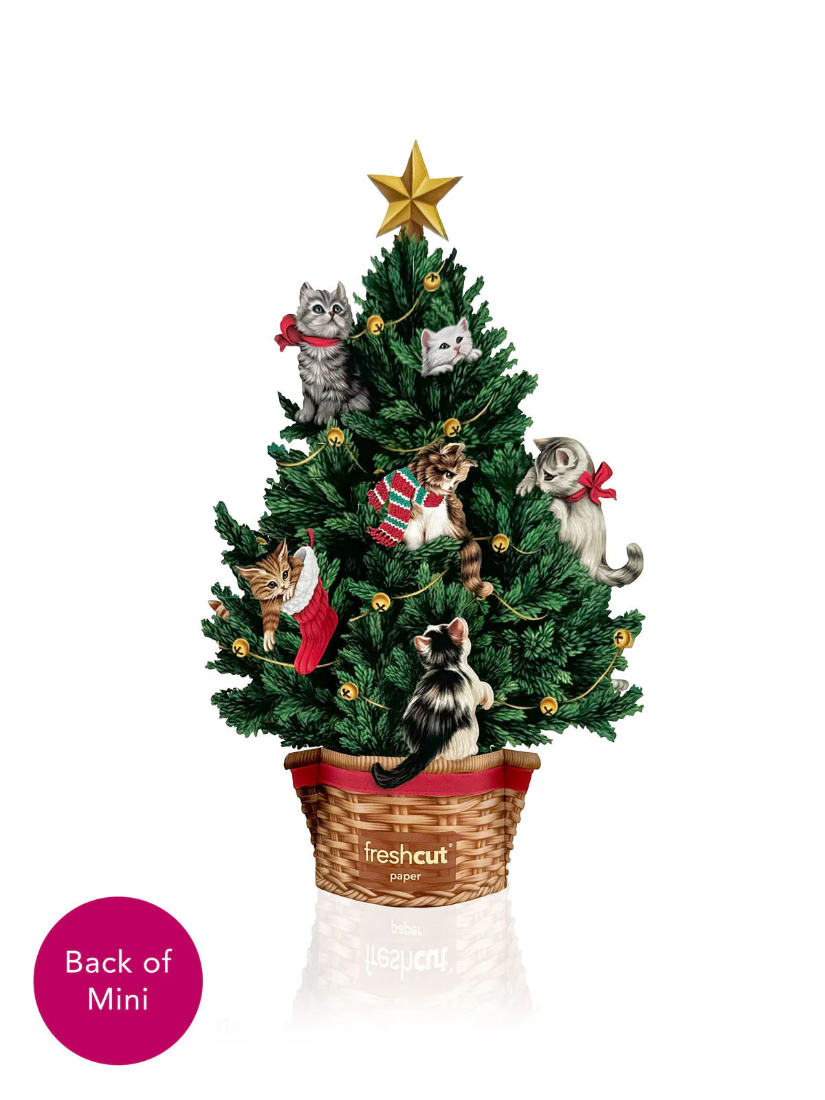 Meowy Christmas Mini Pop-Up Bouquet Card