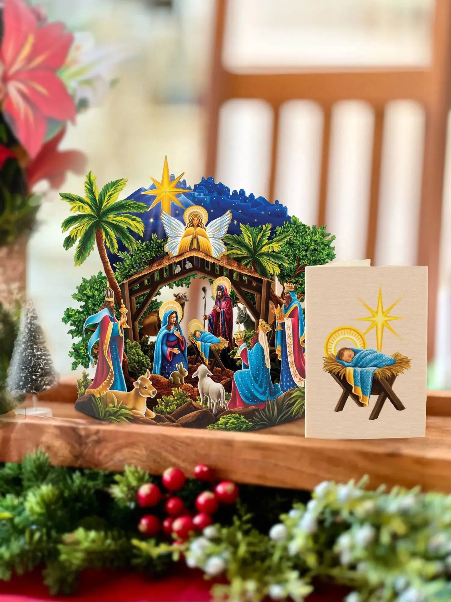 Starlit Nativity Mini Pop Up Card