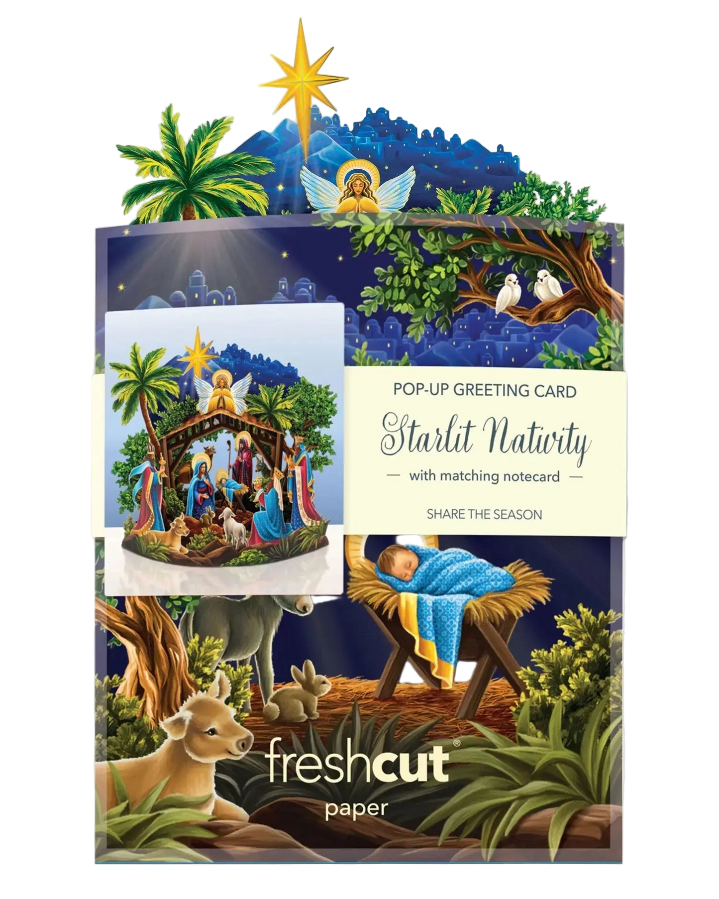 Starlit Nativity Mini Pop Up Card