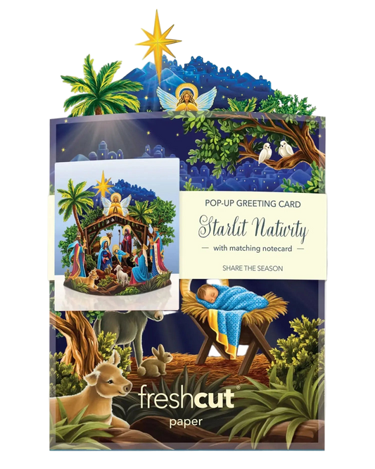 Starlit Nativity Mini Pop Up Card