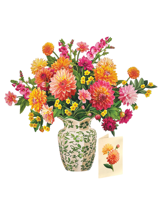 Dahlia Sunrise Pop Up Card