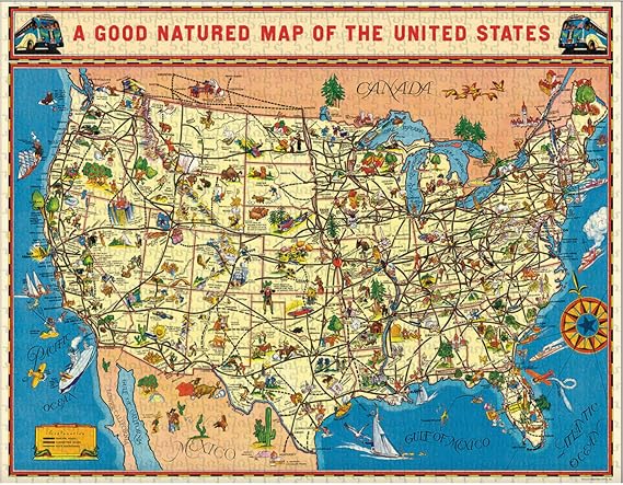 Vintage US Map Puzzle