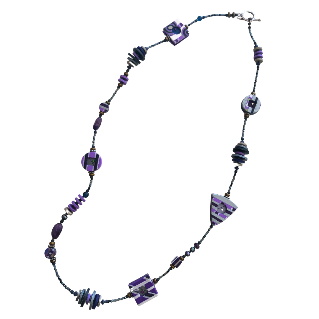 Connections Toggle Necklace - Purple