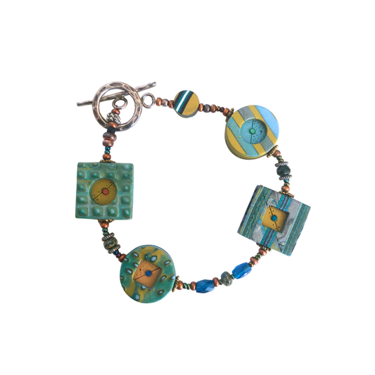 Connections Toggle Bracelet - Blue/Green