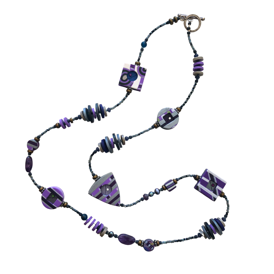 Connections Toggle Necklace - Purple