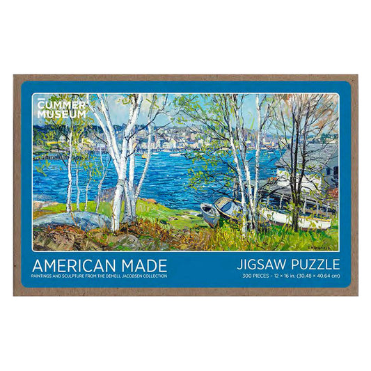 Birches and Harbor, Maine - 300 Piece Puzzle