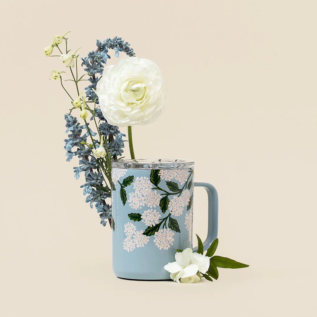 Blue Hydrangea Corkcicle Mug