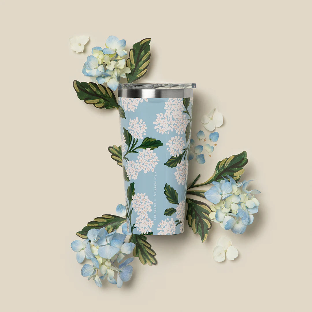 Blue Hydrangea Corkcicle Tumbler